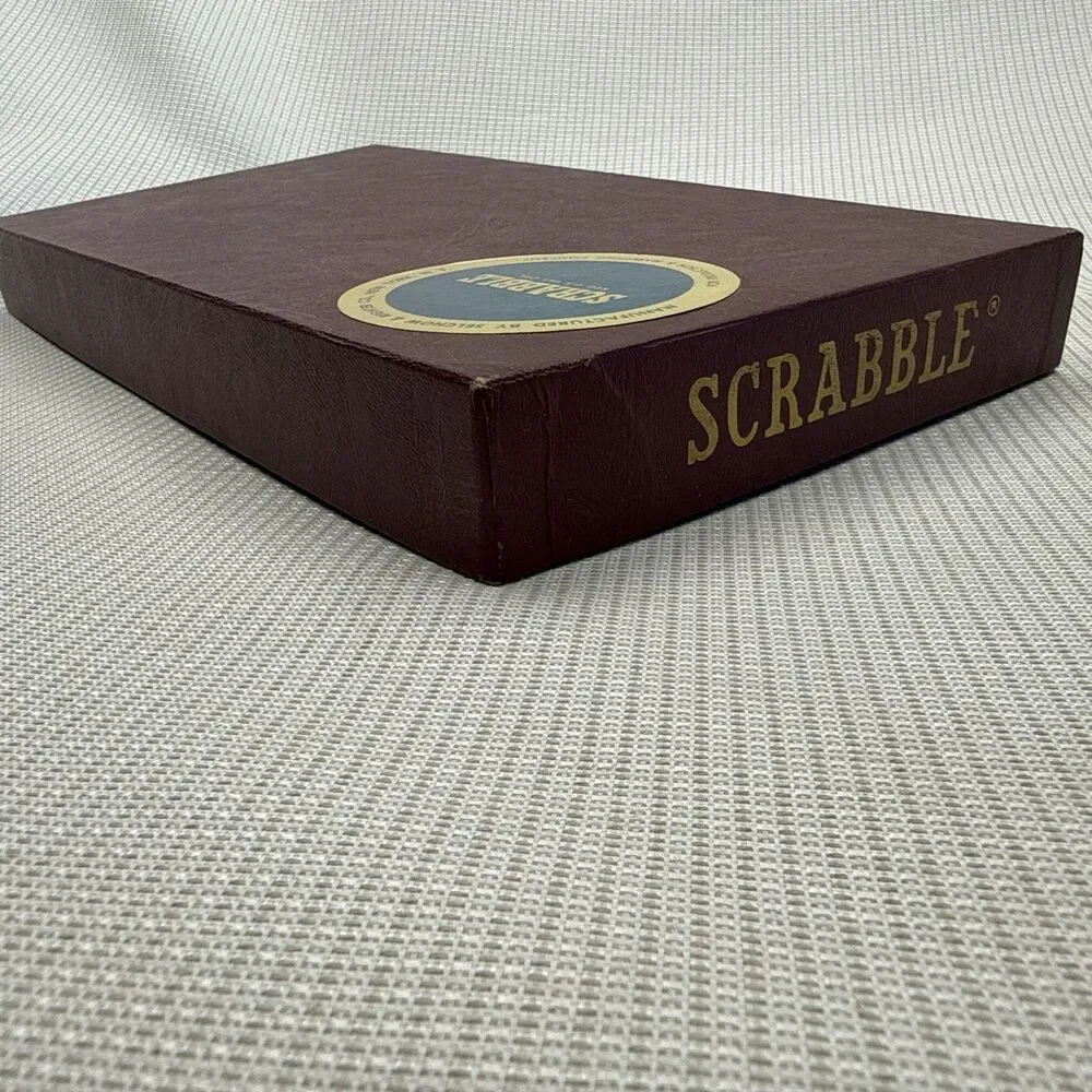 1948-1953 Vintage SCRABBLE Board Game Selchow Righter Wood Tiles Old Classic
